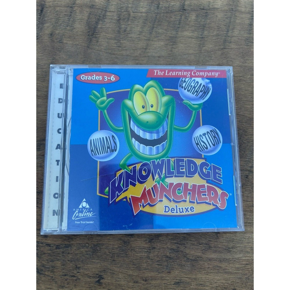 Knowledge Munchers Deluxe PC Mac CD-ROM Grades 3-6 Learning Company Vintage
